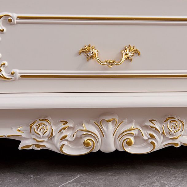 Glam Sideboard White Wood with Door and Drawer for Living Room Clearhalo 'buffet_sideboard' 'Buffets & Sideboards' 'furn' 'furn_buffet_sideboard' 'Furniture' 'Kitchen & Dining Furniture' 1200x1200_8ff625b0-86e6-4ed7-a93e-25d7b9234727