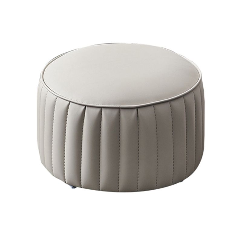 Modern Faux Leather Ottoman Solid Color Round Pouf Ottoman for Living Room Clearhalo 'furn' 'furn_ottomans_poufs' 'Furniture' 'Living Room Furniture' 'Ottomans & Poufs' 'ottomans_poufs' 1200x1200_8ff690d1-653a-4f33-93f9-2571b706a463
