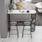 Glam Bar Dining Table Stone Top Iron Indoor Bistro Table with Shelf Clearhalo 'Bar Furniture' 'Bar Tables' 'bar_tables' 'furn' 'furn_bar_tables' 'Furniture' 'furniture_bar_tables' 'Kitchen & Dining Furniture' 1200x1200_8ff754e1-1d61-4b7b-9f94-75ab9c4833eb
