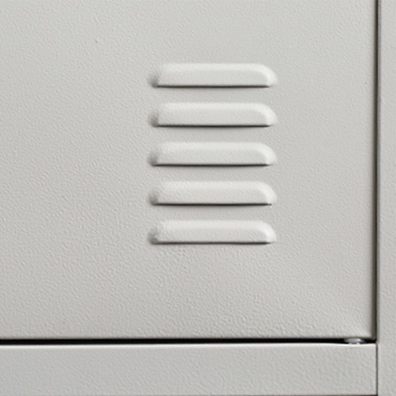 Contemporary Style Wardrobe Armoire Grey Steel Wardrobe Cabinet