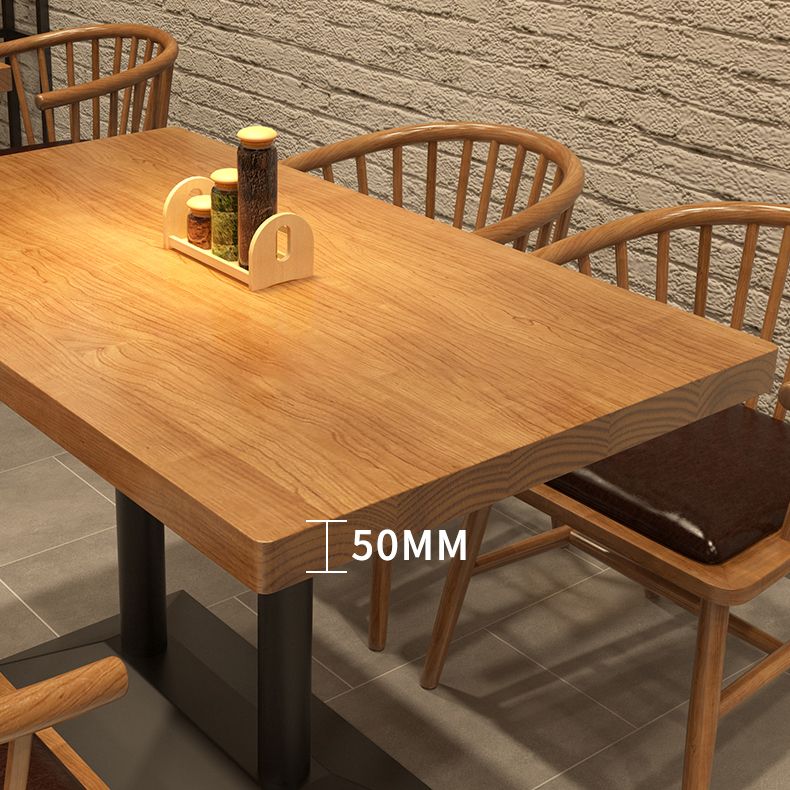 Eettafel in industriële stijl Massief houten eettafel voor eetkamer