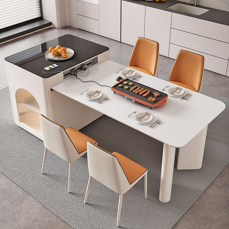 Sintered Stein Esstisch Set 5 Stück Essset für Küche