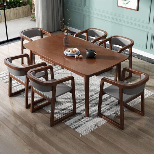 Wood Contemporary Style Indoor with Arm Chair Open Back Dining Side Chairs Clearhalo ' kitchen&dining_furn' 'Dining Chairs' 'Dining Tables & Seating' 'dining_chair' 'furn' 'furn_dining_chair' 'Furniture' 'furniture_dining_chair' 'Kitchen & Dining Furniture' 'kitchen' 1200x1200_8ffc41ed-c5d4-4896-8524-90e33b8fdbab
