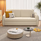Beige Cushion Back Futon Foldable Pillow Included Sleeper Sofa Clearhalo 'furn' 'furn_futons' 'Furniture' 'Futons & Daybeds' 'Futons' 'Living Room Furniture' 1200x1200_8ffd052a-76da-4730-97ad-58e5833741a6