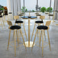 Gold Metal Base Bar Table Glam Round Faux Marble Bar Table for Dining Room Clearhalo 'Bar Furniture' 'Bar Tables' 'bar_tables' 'furn' 'furn_bar_tables' 'Furniture' 'Kitchen & Dining Furniture' 1200x1200_8ffd6a0a-5c0b-4253-9711-bd91fe82fa90