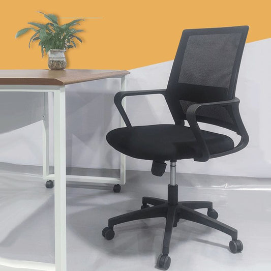 Zeitgenössischer hoher Back -Office -Stuhl Schwarzer Aufgabe Mikrofaserstuhl