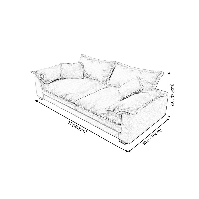 Stain Resistant Sofa Couch Square Arm Sofa Set with Pillows in Grey Clearhalo 'furn' 'furn_sofas' 'Furniture' 'Living Room Furniture' 'Sofa' 'sofas' 1200x1200_8fff0c57-e759-41ac-bba1-60fda89c7f14