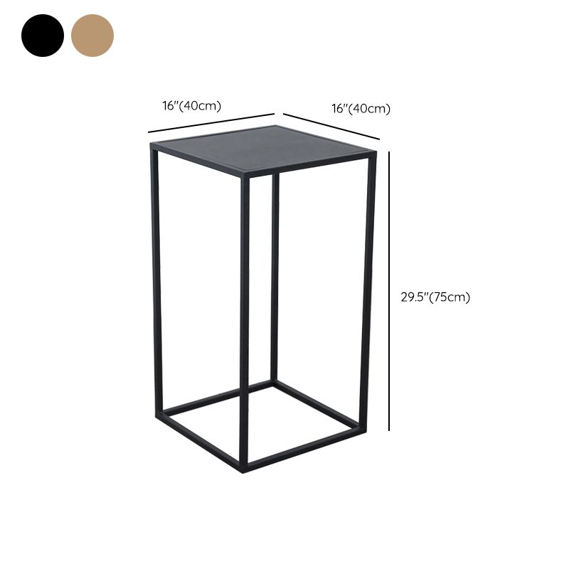 Mesa de deslizamiento de extremo de metal de mediados de siglo Mesa de esquina de sofá marco minimalista