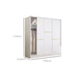 Contemporary White Wood Frame Wardrobe Freestanding Wardrobe with Soft Close Doors