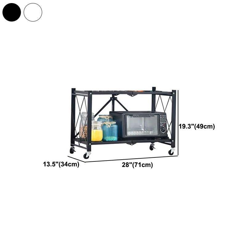 Industrial Folding Etagere Bookshelf Metal Open Bookshelf with Caster Wheels Clearhalo 'Bookcases' 'furn' 'furn_bookcases' 'Furniture' 'furniture_bookcases' 'kitchen' 'kitchen_bookcases' 'Living Room Furniture' 'Office Furniture' 1200x1200_90042df0-48fd-48c0-b7b1-7fbd3bb87da3