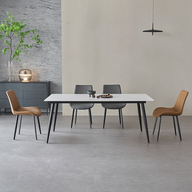Industrial Rectangle 4-foot Home Furniture Stone Dining Site Table for Home Clearhalo ' dining_table' 'Dining Tables & Seating' 'Dining Tables' 'furn' 'furn_dining_table' 'Furniture' 'furniture_dining_table' 'Kitchen & Dining Furniture' 'kitchen&dining_furn' 'kitchen' 'kitchen_dining_table' 1200x1200_900542a7-55d2-4ecd-8880-9622102a21e1