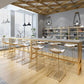 White Glam Style Bar Table in Metal and Wood Bar Indoor Bar Counter Clearhalo 'Bar Furniture' 'Bar Tables' 'bar_tables' 'furn' 'furn_bar_tables' 'Furniture' 'furniture_bar_tables' 'Kitchen & Dining Furniture' 1200x1200_9006c123-4758-4f30-b76e-f2793b3175a6