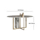Glam 1/3/4/5/7 Pieces Dinette Set with Sintered Stone Top Round Dining Table Set Clearhalo 'Dining Room Sets' 'Dining Tables & Seating' 'dining_room_set' 'furn' 'furn_dining_room_set' 'Furniture' 'furniture_dining_room_set' 'Kitchen & Dining Furniture' 1200x1200_9009be4c-63ce-45dc-b9a1-acddeed77db8