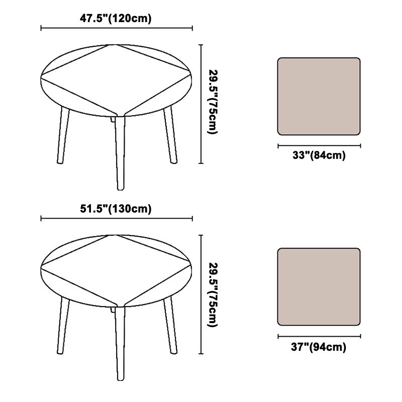 Modern Style Solid Wood Dining Table Brown Round Drop-Leaf Table with 4 Legs for Home Clearhalo ' dining_table' 'Dining Tables & Seating' 'Dining Tables' 'furn' 'furn_dining_table' 'Furniture' 'furniture_dining_table' 'Kitchen & Dining Furniture' 'kitchen&dining_furn' 'kitchen' 'kitchen_dining_table' 1200x1200_900a30b6-4e86-4457-aa2e-ac056d73ef60