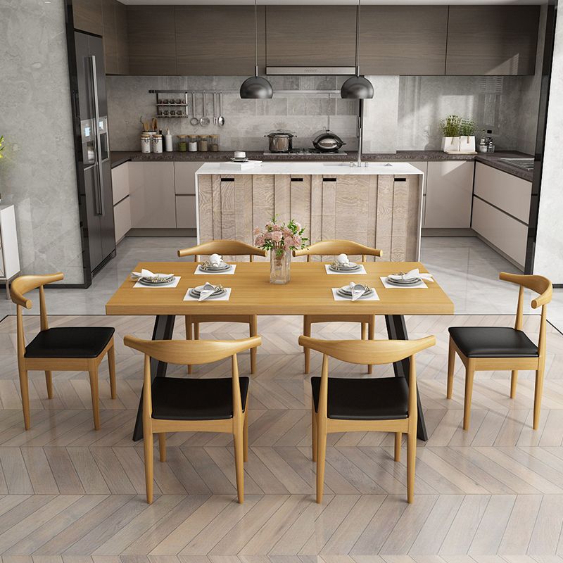 IndustrialLightwood Dinetteセット1/2/7 PCSホーム用の頑丈な木製家具