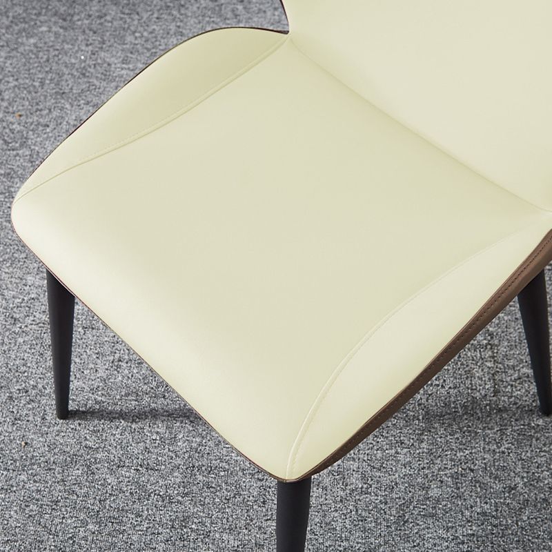 Heimspeisesaal Stuhl Faux Leder Side Wingback Armless Stuhl