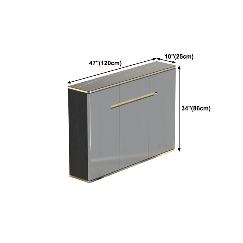 Glam Style Sideboard Gray Dining Sideboard Buffet for Living Room and Kitchen Clearhalo 'buffet_sideboard' 'Buffets & Sideboards' 'furn' 'furn_buffet_sideboard' 'Furniture' 'Kitchen & Dining Furniture' 1200x1200_900c9d86-91fb-4fc0-8302-2175bf70c21d