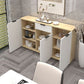 Sideboard in legno ingegnerizzato per la parte contemporaneo bianco per sala da pranzo