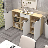 Sideboard in legno ingegnerizzato per la parte contemporaneo bianco per sala da pranzo