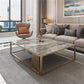 Glam Rectangle Slate Coffee Table 16.53"H Steel Frame Base Cocktail Table Clearhalo 'Coffee & Accent Tables' 'Coffee Tables' 'coffee_tables' 'furn' 'furn_coffee_tables' 'Furniture' 'Living Room Furniture' 1200x1200_900db1b0-0ee7-49f0-9d13-07ec058cb035