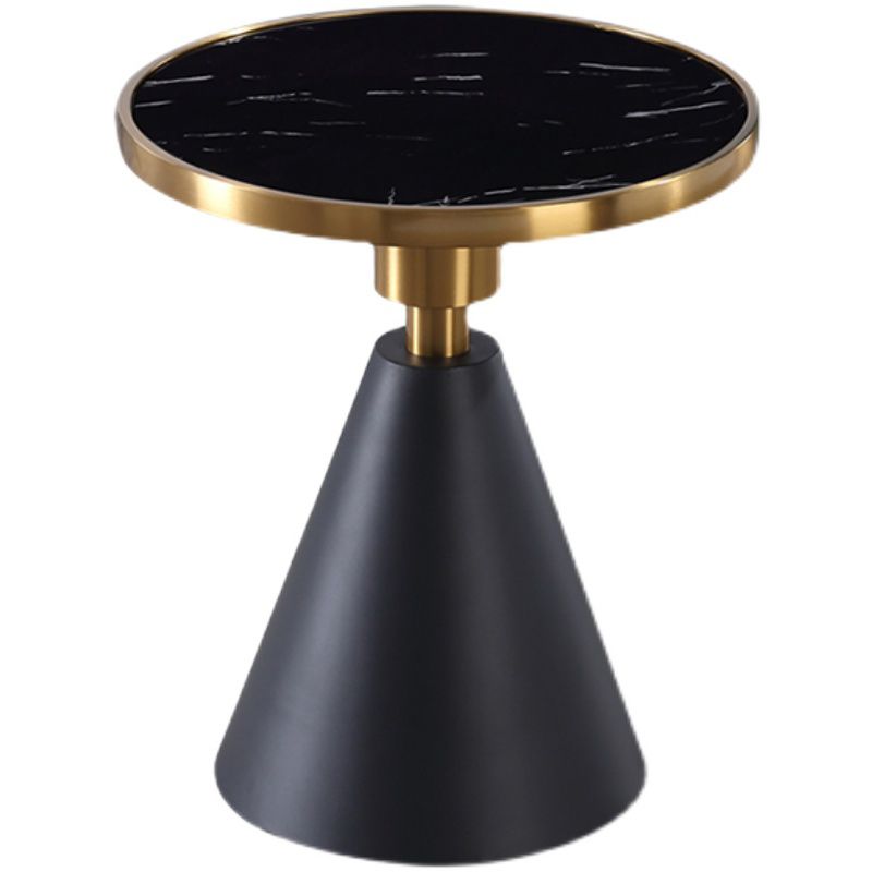 Glam Round Modern Block Side Table Sintered Stone Pedestal End Table Clearhalo 'Coffee & Accent Tables' 'End & Side Tables' 'end_side_table' 'end_side_tables' 'furn' 'furn_end_side_tables' 'Furniture' 'furniture_end_side_table' 'Living Room Furniture' 1200x1200_900e17cf-f4b2-4384-9a04-6d5e655c0daa