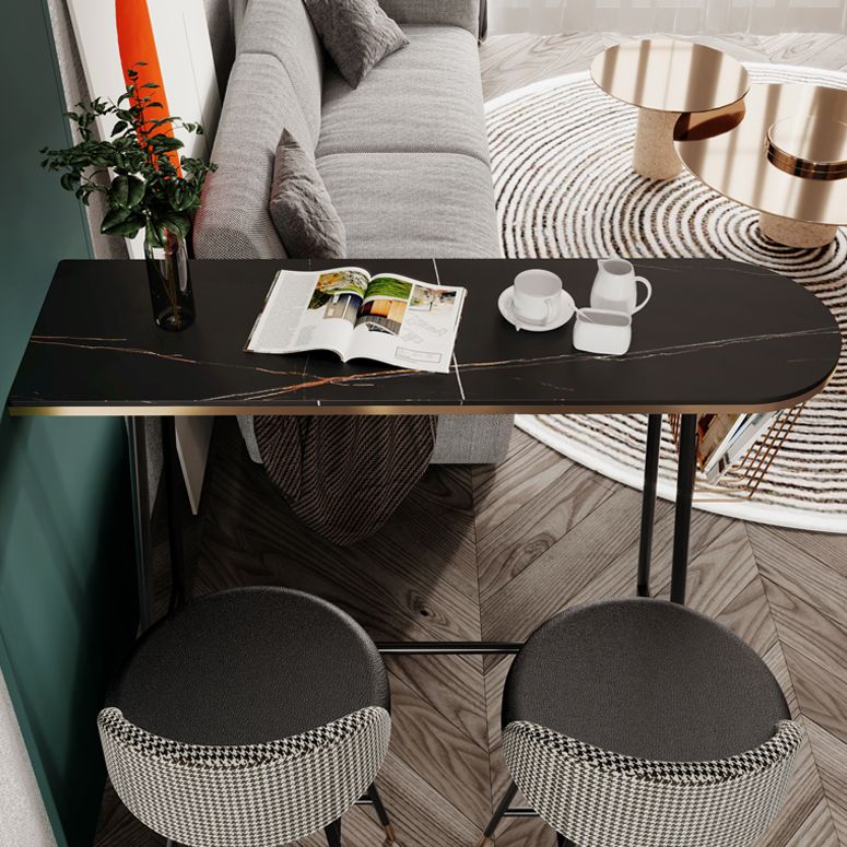 Glam Marble Counter Table with Specialty Table Top Trestle Table - 42" H Clearhalo 'Bar Furniture' 'Bar Tables' 'bar_tables' 'furn' 'furn_bar_tables' 'Furniture' 'furniture_bar_tables' 'Kitchen & Dining Furniture' 1200x1200_900e700b-b381-4750-9d6d-96cd07b3df73