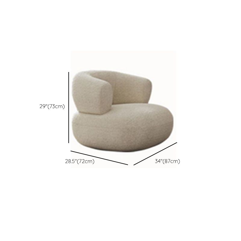 Tessuto scandinavo in tessuto da soggiorno smoking braccio sedute bianche curve