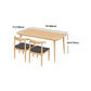 Modern Dining Set 1/2/5 Pcs Solid Wood Table with Cow Horn Chairs and Windsor Chairs Clearhalo 'Dining Room Sets' 'Dining Tables & Seating' 'dining_room_set' 'furn' 'furn_dining_room_set' 'Furniture' 'Kitchen & Dining Furniture' 1200x1200_9011a5db-cd8f-4566-bbb6-eed3df1671d7