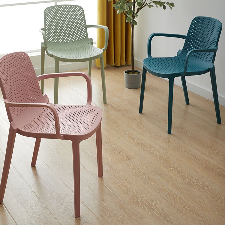 Scandinavian Plastic Dining Arm Chair Solid Back Kitchen Dining Armchair Clearhalo ' kitchen&dining_furn' 'Dining Chairs' 'Dining Tables & Seating' 'dining_chair' 'furn' 'furn_dining_chair' 'Furniture' 'furniture_dining_chair' 'Kitchen & Dining Furniture' 'kitchen' 1200x1200_90128fb2-b1e6-48f0-9283-ae620a9e8aff