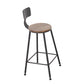 Modern Style Bar Chair with Low Back Footrest Round Seat Iron Legs for Kitchen Bar Clearhalo 'Bar Furniture' 'Bar Stools' 'bar_stools' 'furn' 'furn_bar_stools' 'furniture_bar_stools' 'Kitchen & Dining Furniture' 'kitchen&dining_furn' 'kitchen' 'kitchen_furn' Furniture' 1200x1200_901525c9-83e3-41ab-a5c0-08615c2718e5