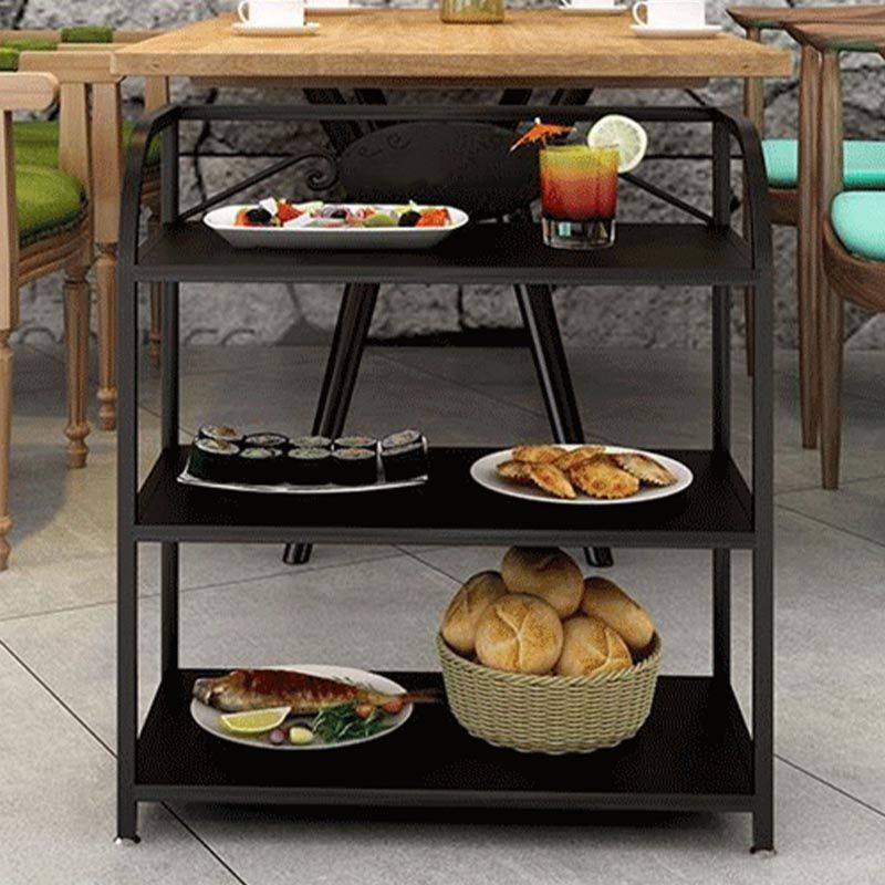 25.59"H Contemporary Metal Prep Table Rolling Prep Table for Dining Room Clearhalo 'furn' 'furn_kitchen_islands_carts' 'Furniture' 'Kitchen & Dining Furniture' 'Kitchen Islands & Carts' 'kitchen_islands_carts' 1200x1200_90187f5b-df5b-41e6-ad27-f87ad14711f3