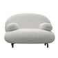 Contemporary 27.5" H White Wool Pillow Top Arm Sofa For Living Room