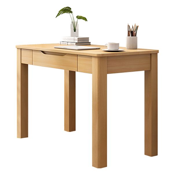 Modern Solid Wood Writing Desk Parsons Base 29.53" Tall Office Desk with Drawer Clearhalo 'furn' 'furn_office_desk' 'Furniture' 'Office Desks' 'Office Furniture' 'office_desk' 1200x1200_9018a988-fb3a-4a2e-a6c1-192c547fc4d2
