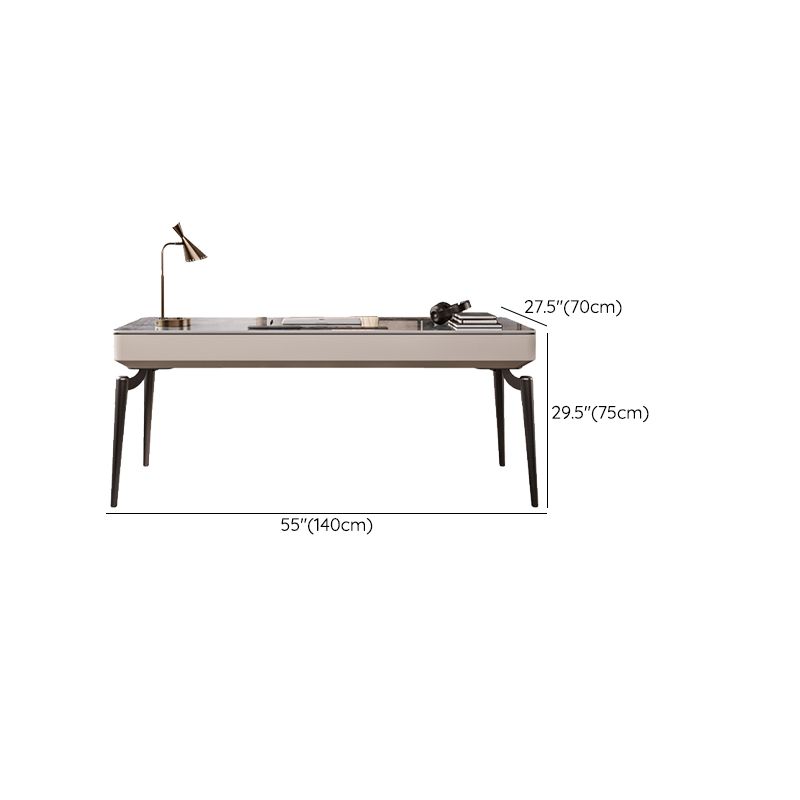 2 Drawers Task Desk Rectangular Shaped Office Desk in Grey for Office Clearhalo 'furn' 'furn_office_desk' 'Furniture' 'Office Desks' 'Office Furniture' 'office_desk' 1200x1200_9019416e-4f9c-4643-a571-79f21650fac9