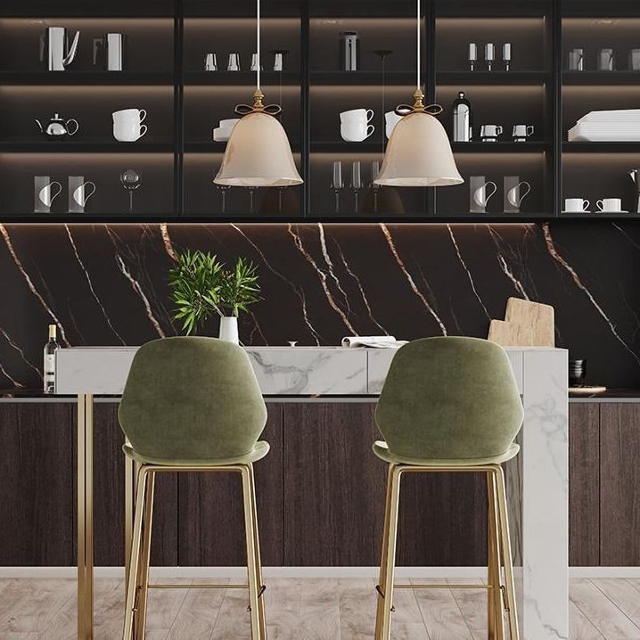 Glam Metal and Stone Bar Table Rectangle Counter Height Dining Table for Living Room Clearhalo 'Bar Furniture' 'Bar Tables' 'bar_tables' 'furn' 'furn_bar_tables' 'Furniture' 'Kitchen & Dining Furniture' 1200x1200_90198682-70ef-49ff-b39b-cd6074467f08