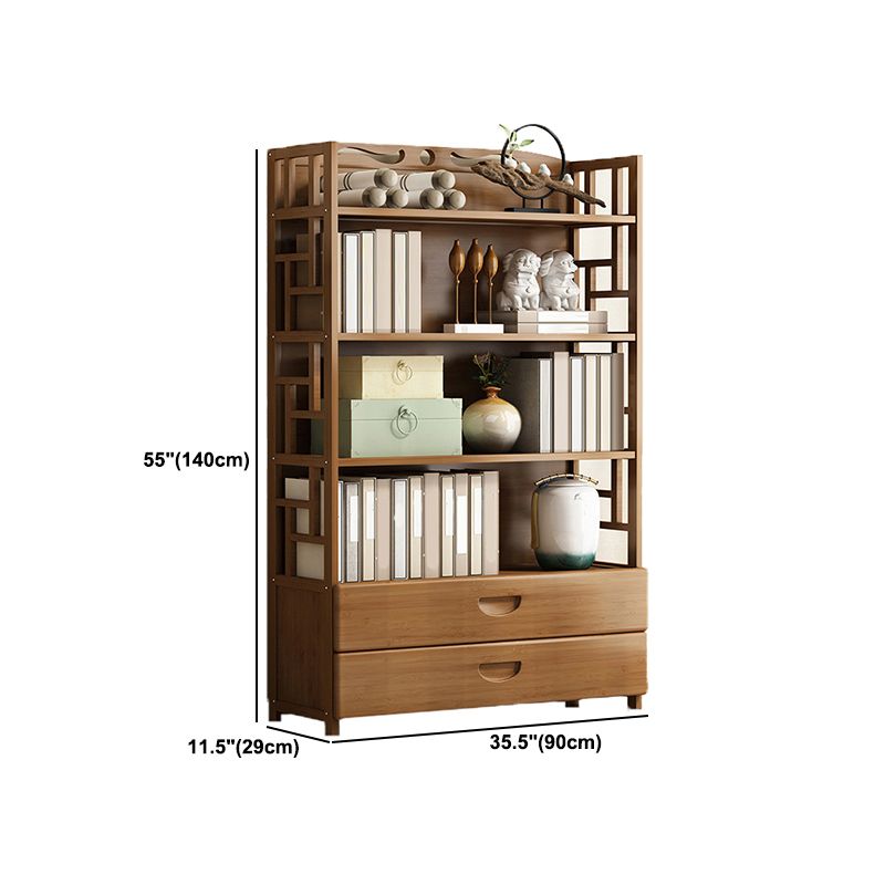 Modern Bamboo Bookcase Standard 11-inch Wide Home Book Shelf