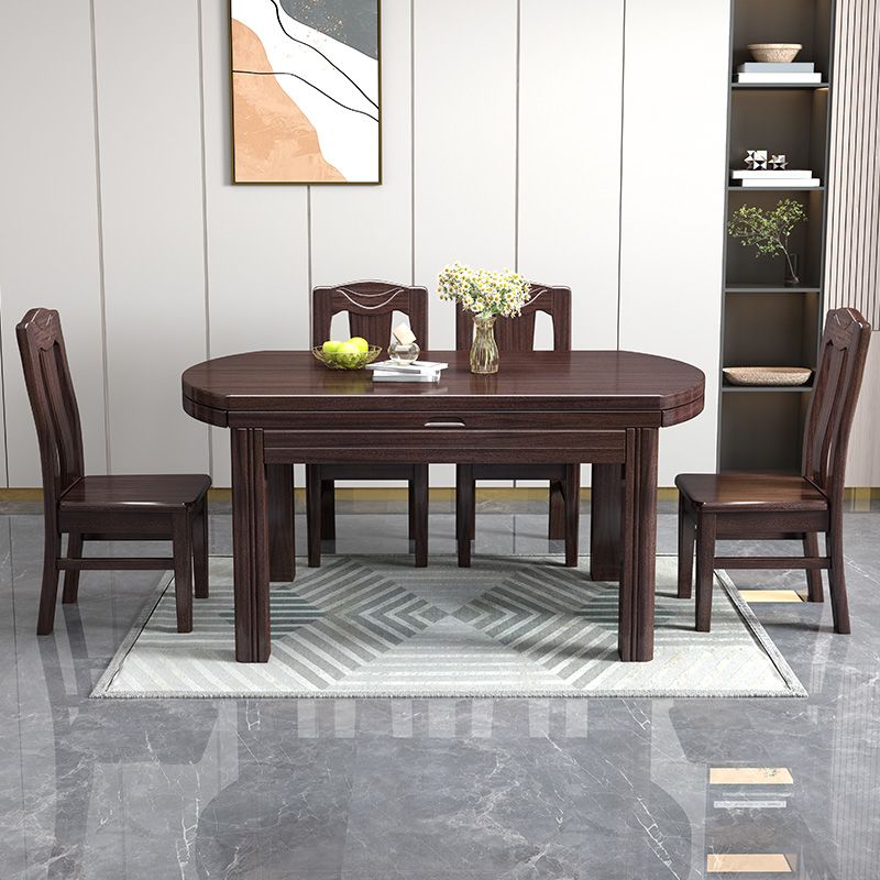 Extendable DiningTable Set 5/7/9 Pieces with Wood Base Kitchen Furniture Set Clearhalo 'Dining Room Sets' 'Dining Tables & Seating' 'dining_room_set' 'furn' 'furn_dining_room_set' 'Furniture' 'Kitchen & Dining Furniture' 1200x1200_901a241d-5d92-4fad-b7dc-4ee1d43fe095