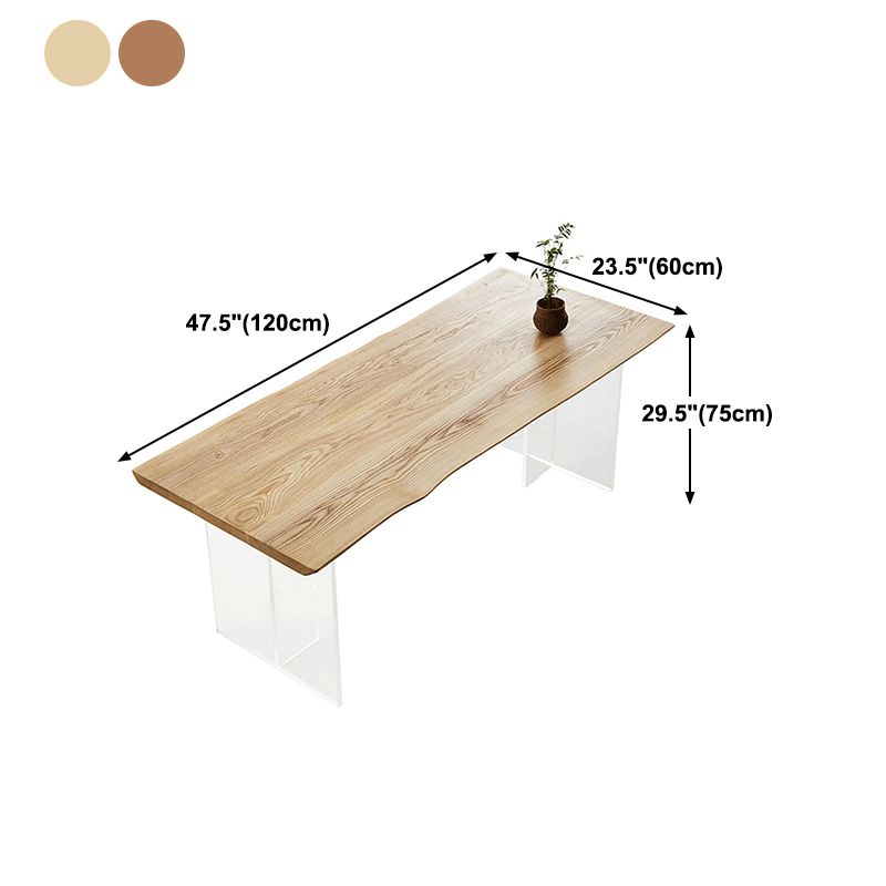 Tavolo da pranzo in legno tavolo da pranzo contemporaneo con doppia base di piedistallo