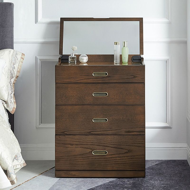 Traditions With Drawer Oak Mirror With Stool Vanity Dressing Table Clearhalo 'Bedroom Furniture' 'furn' 'furn_makeup_vanities' 'Furniture' 'Makeup Vanities' 'makeup_vanities' 1200x1200_901af5c0-a74b-4b31-b3a9-a076ed4b067f