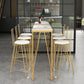 Glam Style Bar Table 42-inch Height Artificial Marble Bistro Table for Living Room Clearhalo 'Bar Furniture' 'Bar Tables' 'bar_tables' 'furn' 'furn_bar_tables' 'Furniture' 'furniture_bar_tables' 'Kitchen & Dining Furniture' 1200x1200_901ee376-006f-488d-b206-e45dab5e844b