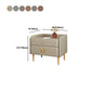 Mesa de noche moderna del gabinete de la cama y de cuero falso, 20 "L x 16" W x 20 "H