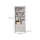 White Wooden Bookshelf Standard Shelves Included Closed Back Bookcase