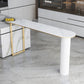 Free Form Double Pedestal Bar Table Stone Top Bar Height Table for Living Room Clearhalo 'Bar Furniture' 'Bar Tables' 'bar_tables' 'furn' 'furn_bar_tables' 'Furniture' 'Kitchen & Dining Furniture' 1200x1200_90237e0e-e41d-4e49-a056-6befc97f093f