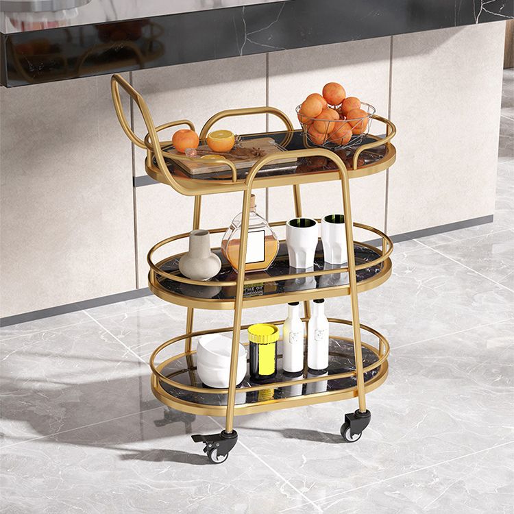 33.46" High Rolling Modern Prep Table Stone Prep Table for Dining Room Clearhalo 'furn' 'furn_kitchen_islands_carts' 'Furniture' 'Kitchen & Dining Furniture' 'Kitchen Islands & Carts' 'kitchen_islands_carts' 1200x1200_9023cd7b-6470-4959-8727-4ebec3884567