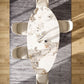 Oval Shape Luxury Kitchen Table Sintered Stone Fixed Desk for Dining Room