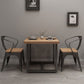 Industrial Solid Wood Dinner Room Kitchen Table Brown Square Table with Black Frame for Dinning Room Clearhalo ' dining_table' 'Dining Tables & Seating' 'Dining Tables' 'furn' 'furn_dining_table' 'Furniture' 'furniture_dining_table' 'Kitchen & Dining Furniture' 'kitchen&dining_furn' 'kitchen' 'kitchen_dining_table' 1200x1200_9024ca33-a217-4144-ac2d-79aba7c8b24e