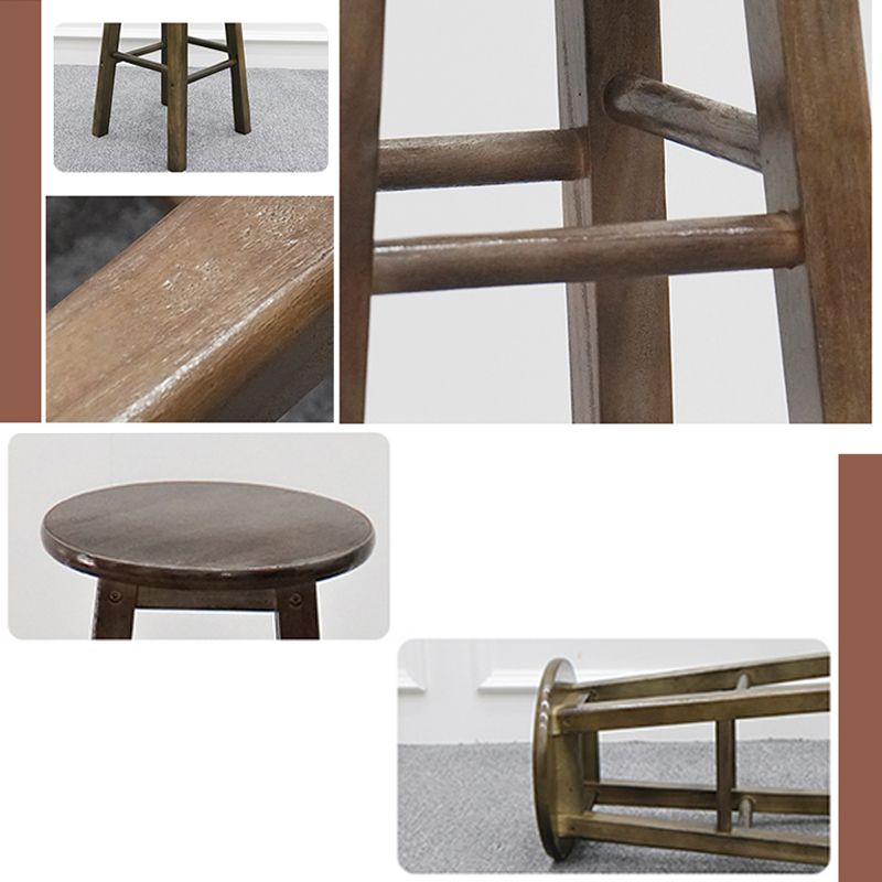 Modern Armless Backrest Counter Stool Wood Cashier Bar Stool with Wooden Seat and Pedal Clearhalo 'Bar Furniture' 'Bar Stools' 'bar_stools' 'furn' 'furn_bar_stools' 'furniture_bar_stools' 'Kitchen & Dining Furniture' 'kitchen&dining_furn' 'kitchen' 'kitchen_furn' Furniture' 1200x1200_902596f4-98c4-457c-be13-dcb497080463