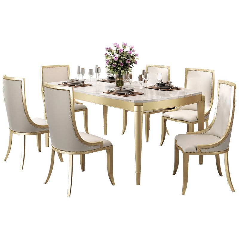 Traditional Luxury Dining Table Rectangle Sintered Stone 4 Legs Table with Wooden Base Clearhalo ' dining_table' 'Dining Tables & Seating' 'Dining Tables' 'furn' 'furn_dining_table' 'Furniture' 'furniture_dining_table' 'Kitchen & Dining Furniture' 'kitchen&dining_furn' 'kitchen' 'kitchen_dining_table' 1200x1200_90265dee-9ab3-46ec-ae06-026385ef598c
