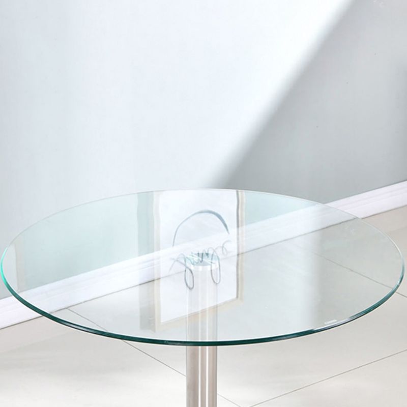 Round GlassTransparent Dining Table Simplicity Pedestal Table for Dining Room Clearhalo ' dining_table' 'Dining Tables & Seating' 'Dining Tables' 'furn' 'furn_dining_table' 'Furniture' 'furniture_dining_table' 'Kitchen & Dining Furniture' 'kitchen&dining_furn' 'kitchen' 'kitchen_dining_table' 1200x1200_9027047b-7419-4fea-9a18-c4ca948afc18