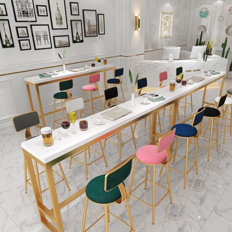 Table de pub à hauteur de bar Recage contemporain Rectangle de comptoir intérieur Table à vin